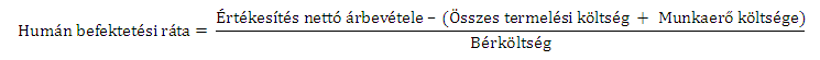 A QualitySoft bérkalkulátor humán befektetési rátája a emberi erőforrás megtérülésére ad rávilágítást
